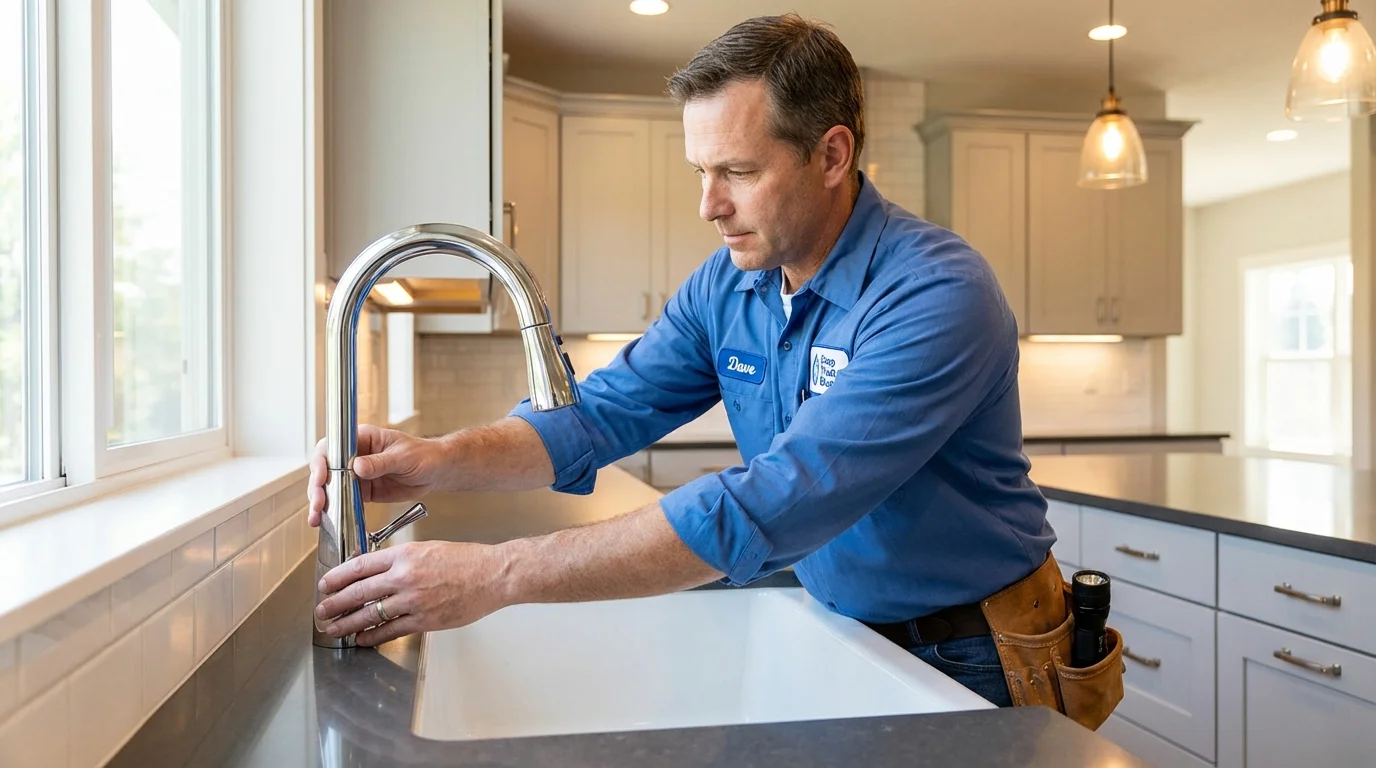 Kitchen faucet installation by Johns Plumbing LLC in Rotan