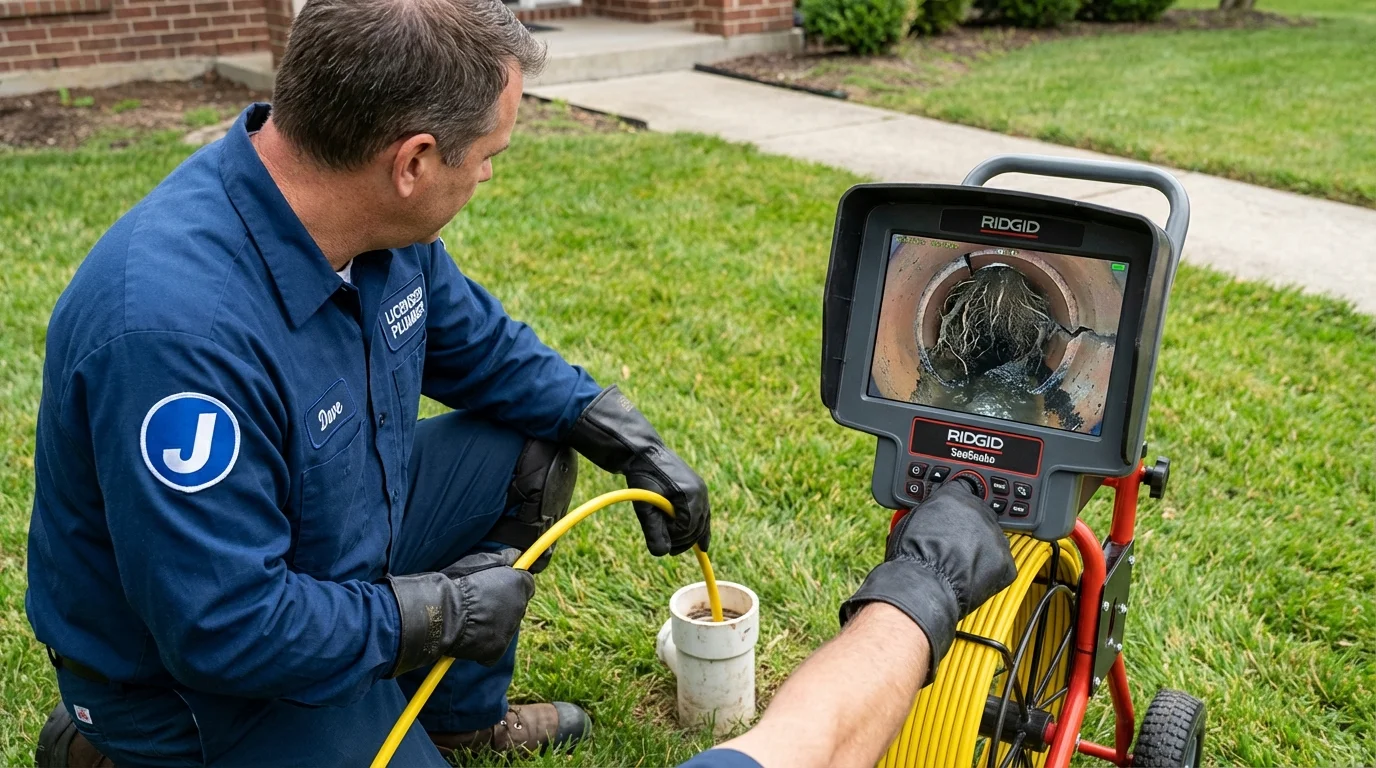 Sewer camera inspection being performed by Johns Plumbing LLC in Rotan